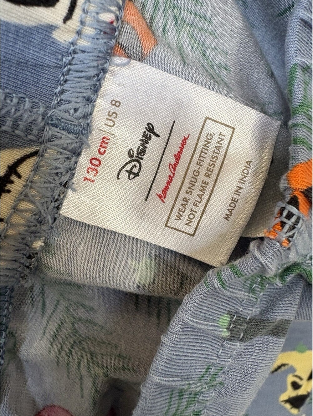 Disney x Hanna Andersson Cotton Knit Pajama Top & Bottom US 8 Long Sleeve - Picture 4 of 4